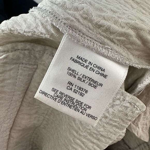 Helmut Lang 100% Silk Textured Midi Maxi Skirt Womens Medium Beige Side Slits - Picture 8 of 11